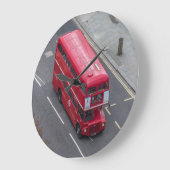 ロンドン赤いバス柱時計 ラージ壁時計 (傾斜)