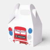 ロンドン赤バスパーソナライズされたお願い箱 フェイバーボックス (裏面サイド)