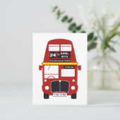 ロンドン赤バスベビー誕生発表郵便カード 案内ポストカード (スタンド正面)