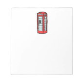 ロンドン赤電話ブースアイコニック英国旅行 ノートパッド (正面)
