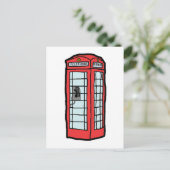 ロンドン赤電話ブースアイコニック英国旅行 ポストカード (スタンド正面)