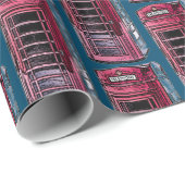 ロンドン赤電話ブースアイコニック英国旅行 ラッピングペーパー (ロールコーナー)