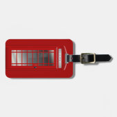 ロンドン赤電話ボックス荷物タグ ラゲッジタグ (正面横)