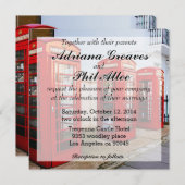 ロンドン赤電話箱、写真 招待状 (正面/裏面)