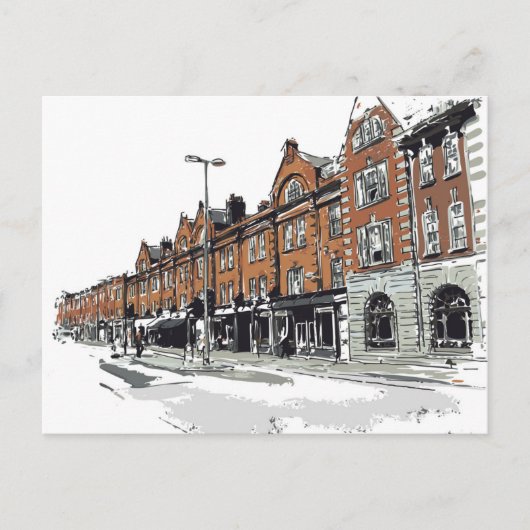 ロンドン通りシーン ポストカード (正面)