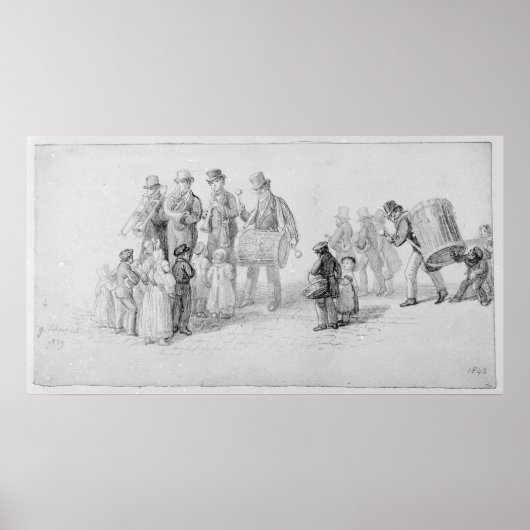 ロンドン通りバンド， 1839 ポスター (正面)