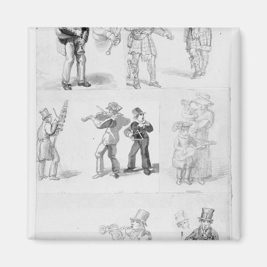 ロンドン通りミュージシャン マグネット (正面)