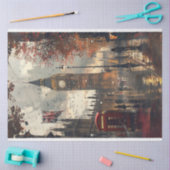 ロンドン通り電話ブースデクページ 薄葉紙 (クラフト)