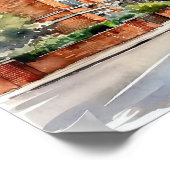 ロンドン郊外の水絵を描色の広場 ポスター (角)