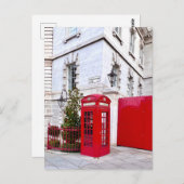 ロンドン郵便はがき(赤) ポストカード (正面/裏面)