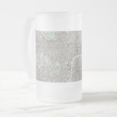 ロンドン都市のヴィンテージの地図 フロストグラスビールジョッキ (正面左)