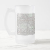 ロンドン都市のヴィンテージの地図 フロストグラスビールジョッキ (左)