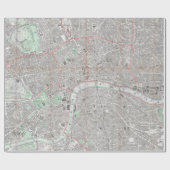 ロンドン都市のヴィンテージの地図 ラッピングペーパー (フラット)