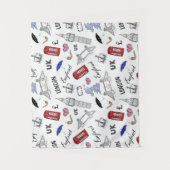 ロンドン都市はパターンを落書きします タペストリー (正面)