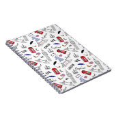 ロンドン都市はパターンを落書きします ノートブック (右側)