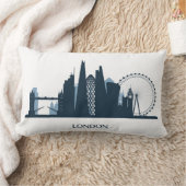 ロンドン都市スカイライン ランバークッション (ブランケット)