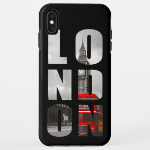 ロンドン都市タイポグラフィの旅行 iPhone XS MAXケース