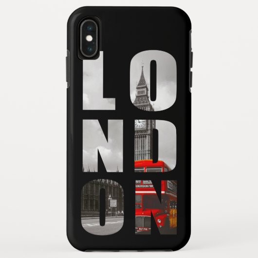ロンドン都市タイポグラフィの旅行 Case-Mate iPhoneケース (裏面)
