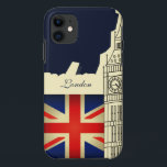 ロンドン都市ビッグベン英国国旗の旗 iPhone 11 ケース<br><div class="desc">ロンドン都市ビッグベンイギリスの旗</div>