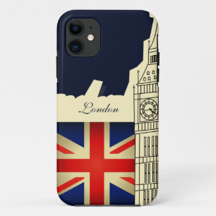 ロンドン都市ビッグベン英国国旗の旗 iPhone 11 ケース