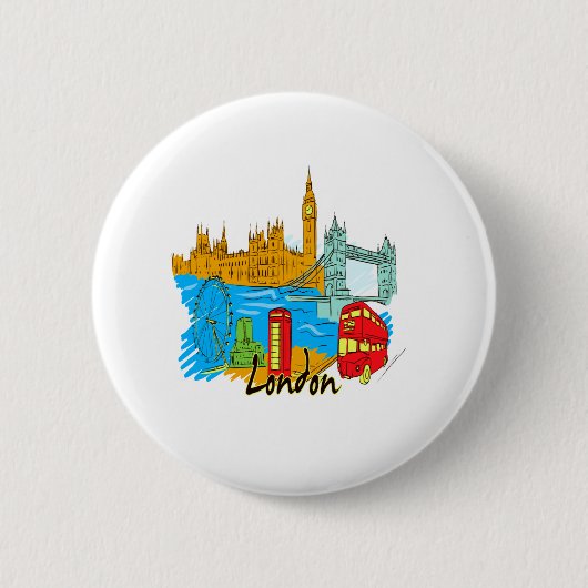 ロンドン都市旅行image.png 缶バッジ (正面)