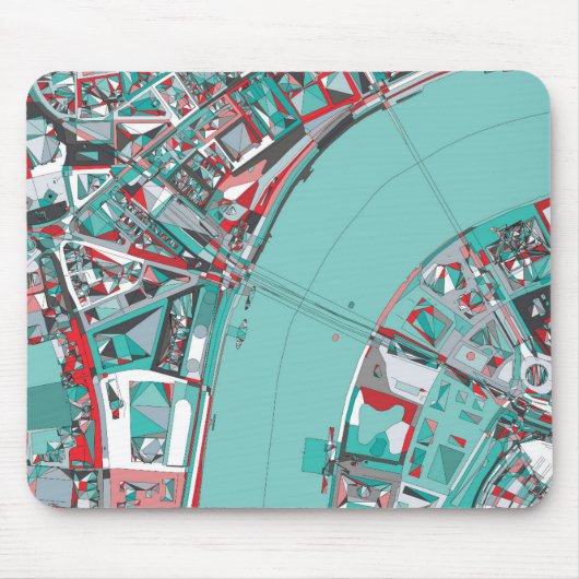 ロンドン都市構造の地図 マウスパッド (正面)