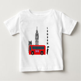 ロンドン都市 ベビーTシャツ