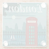 ロンドン電話ブースコースター ガラスコースター (裏面)