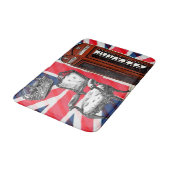 ロンドン電話ブースビクトリアンクラウンユニオンジャック バスマット (アングル)