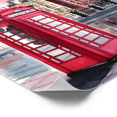 ロンドン電話ブース水彩画 ポスター (角)