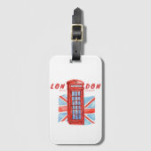 ロンドン電話ブース ラゲッジタグ (正面縦)