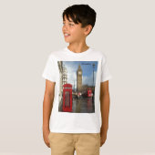 ロンドン電話ボックスとビッグベン(St.K) Tシャツ (正面フル)