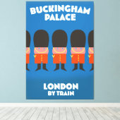 ロンドン電車で行くバッキンガム宮殿 キャンバスプリント (インサイチュ (ウッドフロア))