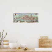 ロンドン1560の地図 ポスター (キッチン)