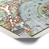 ロンドン1560の地図 ポスター (角)