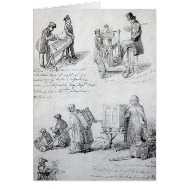 ロンドン1841-43年の通りのミュージシャン (正面)