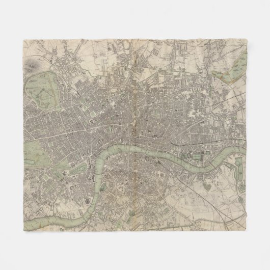 ロンドン1843年 フリースブランケット (正面(横))