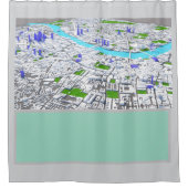 ロンドン3D 2015シャワーカーテン シャワーカーテン (正面)