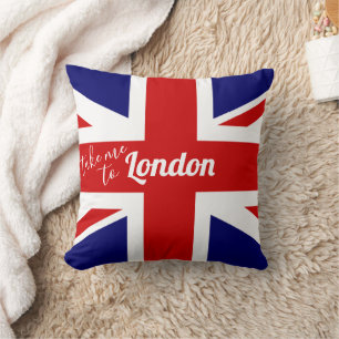 ロンドン のイギリスの旗/英国国旗に私を連れて行って下さい クッション