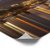 ロンドン・アイ・アンド・リバー・テムズ夜 ポスター (角)