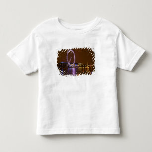 ロンドン・アイ、テムズ川とからの光 トドラーTシャツ