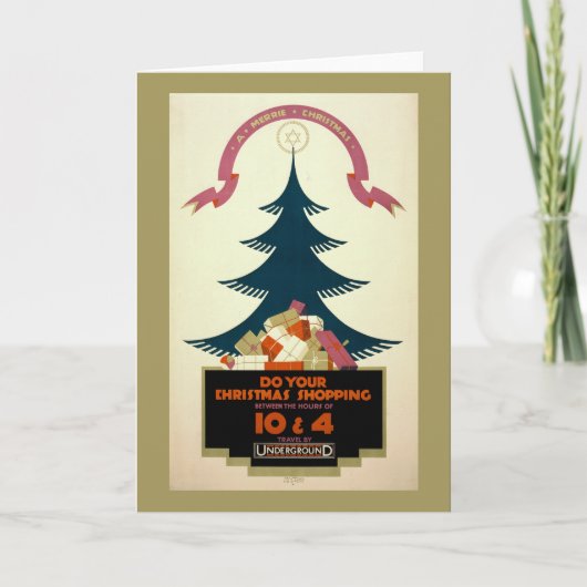 ロンドン・アンダーグラウンドによる旅行を促進するポスター カード (正面)