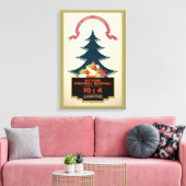 ロンドン・アンダーグラウンドによる旅行を促進するポスター キャンバスプリント (インサイチュ (リビング))