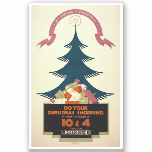 ロンドン・アンダーグラウンドによる旅行を促進するポスター シール (正面)