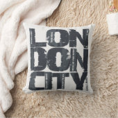 ロンドン、イギリスのタイポグラフィ クッション (ブランケット)