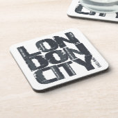 ロンドン、イギリスのタイポグラフィ コースター (左側)