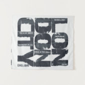 ロンドン、イギリスのタイポグラフィ タペストリー (正面(横))