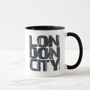 ロンドン、イギリスのタイポグラフィ マグカップ