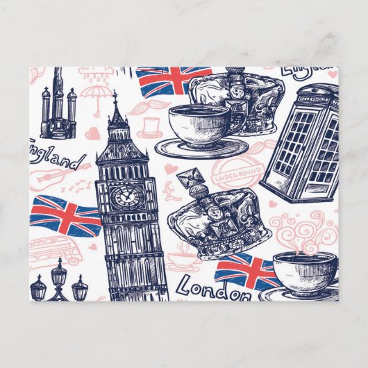 ロンドン、イギリスはがき ポストカード (正面)