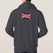 ロンドン/イギリス国旗の黒 パーカ (裏面)